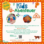 Logo Ferien-Überraschuns-Abenteuer im Workshop Orange