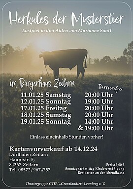Banner Theater Zeilarn Herkules der Musterstier