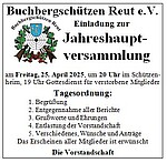 Logo Jahreshauptversammlung der Buchbergschützen 2025