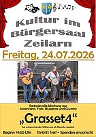 Logo Kultur im Bürgersaal mit Grasset4 bei schönem Wetter Open-Air-Konzert 