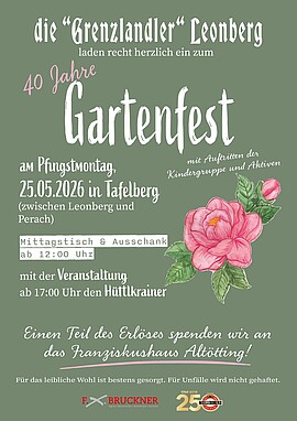 Banner Gartenfest Grenzlandler Leonberg