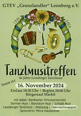 Banner 40 Jahre Leonberger Tanzlmusi